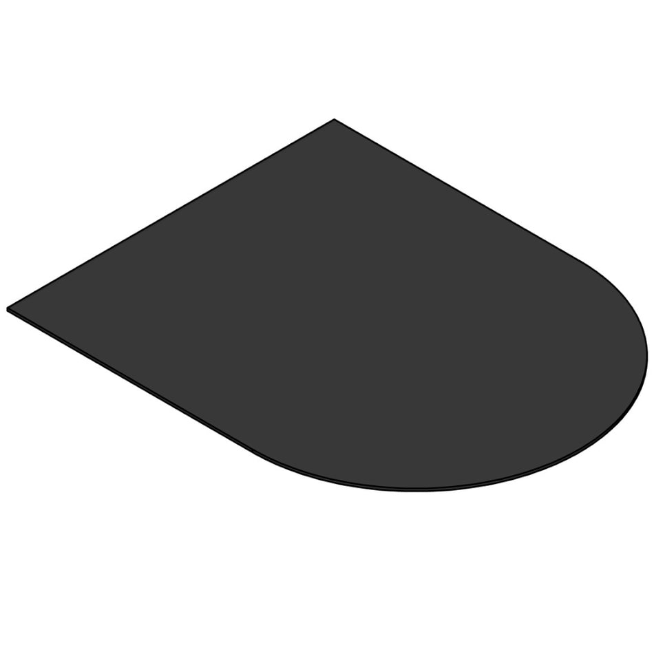 TermaTech | Bodenplatte Halbkreis | 985×1240×2 mm | Stahl | Schwarz
