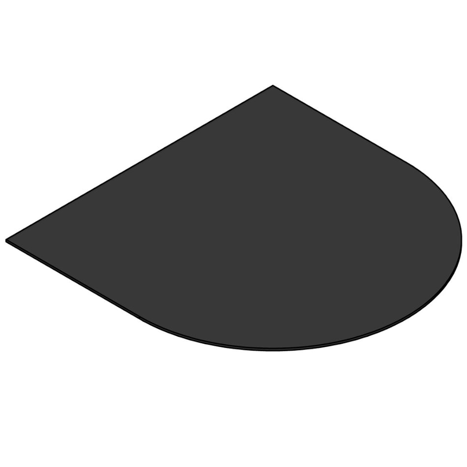 TermaTech | Bodenplatte Halbkreis | 1240×1240×2 mm | Stahl | Schwarz