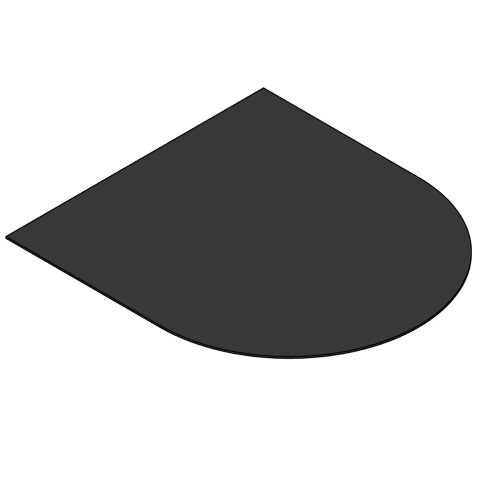 TermaTech | Bodenplatte Halbkreis | 990×1100×2 mm | Stahl | Schwarz