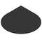 TermaTech | Bodenplatte Tropfen | 1240×1240×2 mm | Stahl | Schwarz