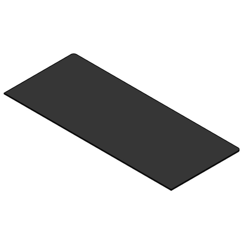 TermaTech | Bodenplatte Rechteck | 400×990×2 mm | Stahl | Schwarz