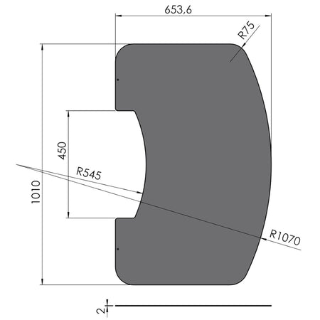 TermaTech | Form-Vorlegeplatte für Kaminofen TT80 | Stahl | EU-Zulassung