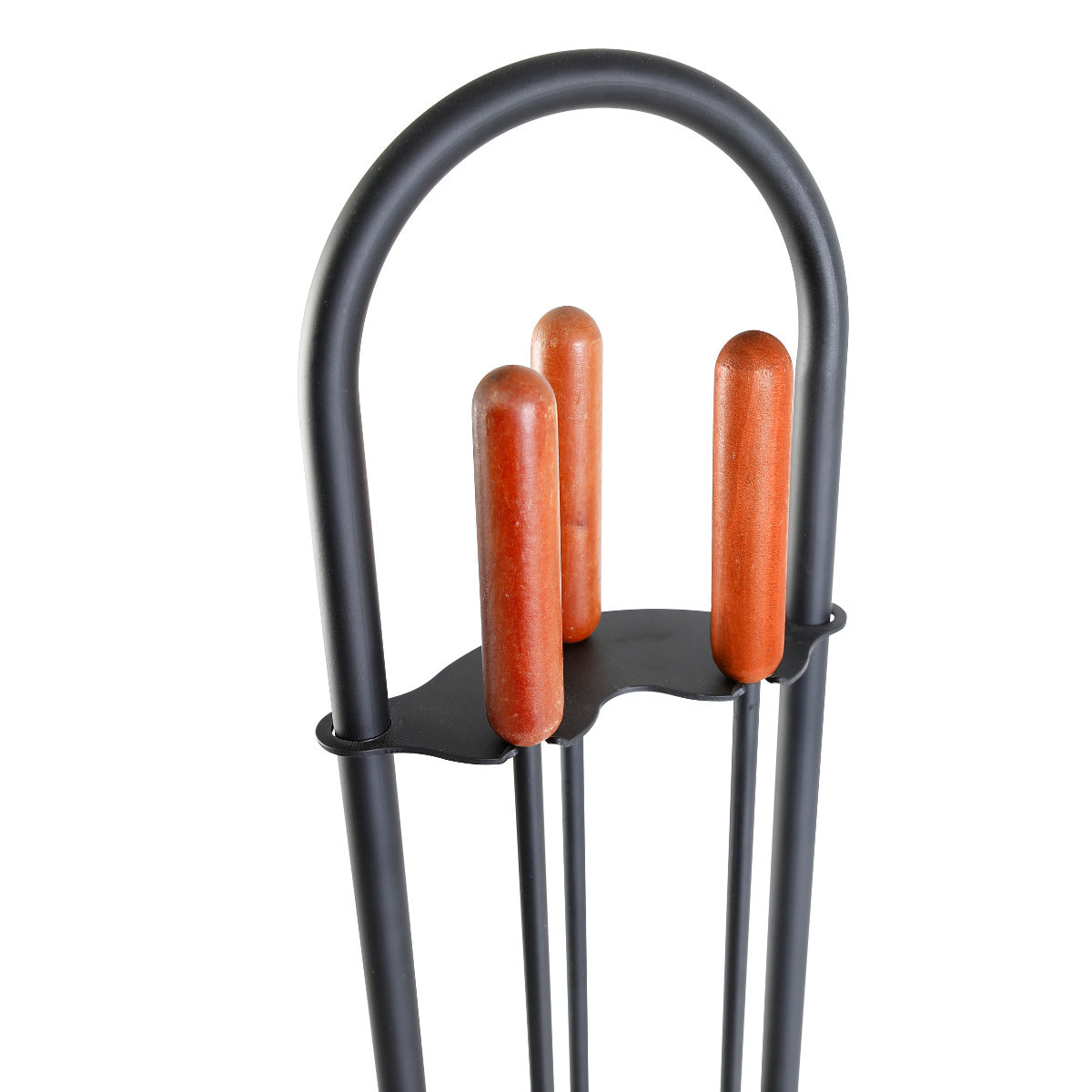 Ergonomische Holzgriffe Kaminbesteck 3 teilig schwarz ca. 70cm Komplettset | Klimaworld.com