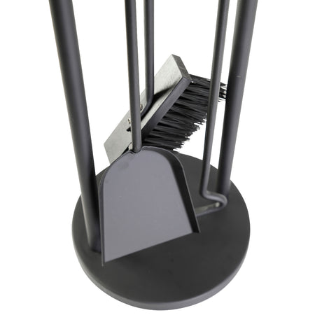 Schaufel und Besen Kaminbesteck 3 teilig schwarz ca. 70cm Komplettset | Klimaworld.com