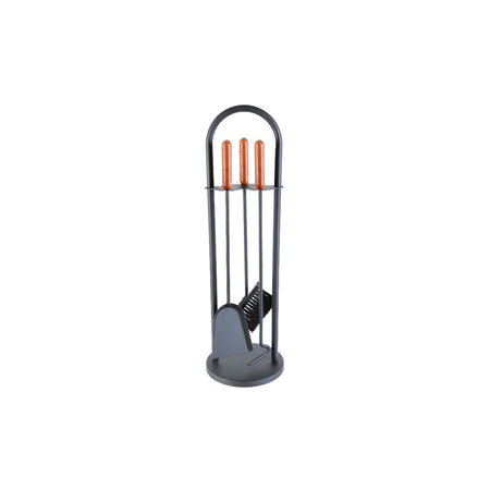 Kaminbesteck 3 teilig schwarz ca. 70cm Komplettset | Klimaworld.com