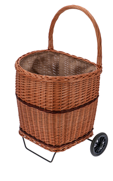 Kaminholzwagen, Holzwagen, zweifarbig gestreift ca. 48 x 45 x 50/80 cm