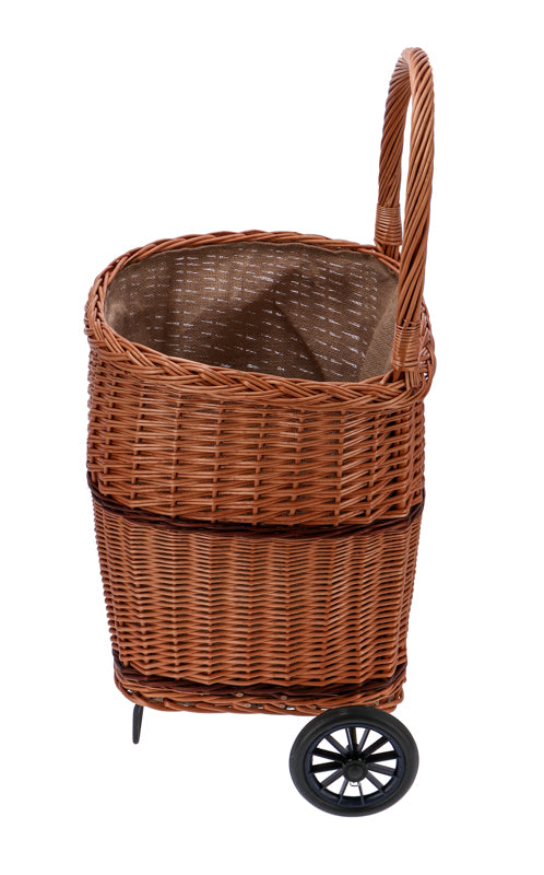 Kaminholzwagen, Holzwagen, zweifarbig gestreift ca. 48 x 45 x 50/80 cm