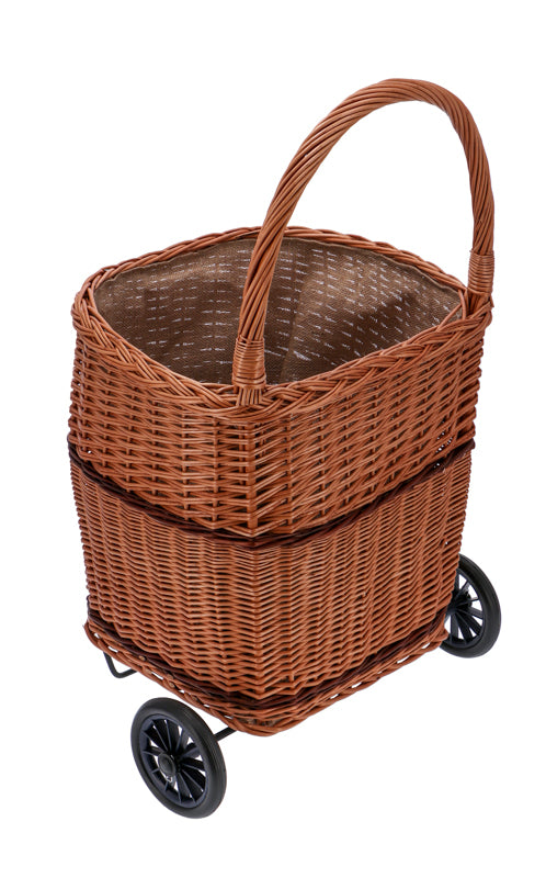 Kaminholzwagen, Holzwagen, zweifarbig gestreift ca. 48 x 45 x 50/80 cm