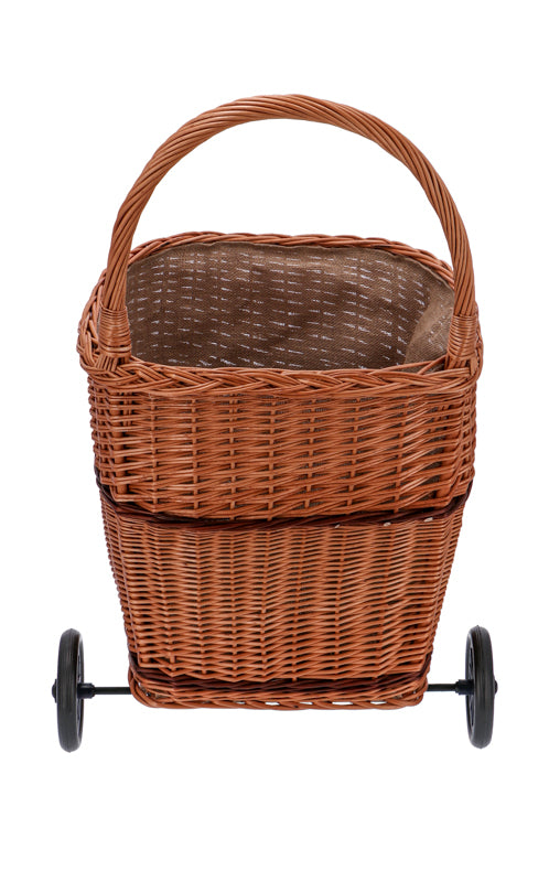 Kaminholzwagen, Holzwagen, zweifarbig gestreift ca. 48 x 45 x 50/80 cm