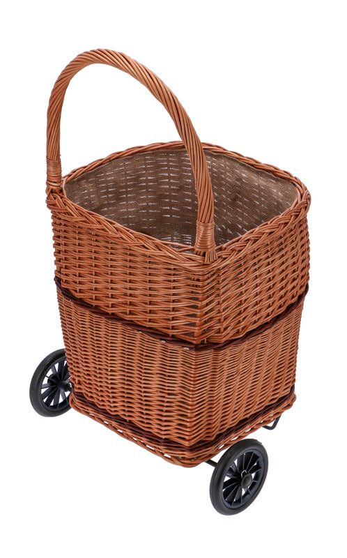 Kaminholzwagen, Holzwagen, zweifarbig gestreift ca. 48 x 45 x 50/80 cm