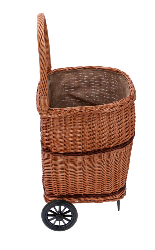 Kaminholzwagen, Holzwagen, zweifarbig gestreift ca. 48 x 45 x 50/80 cm