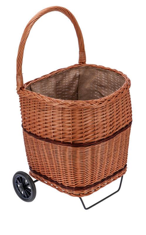 Kaminholzwagen, Holzwagen, zweifarbig gestreift ca. 48 x 45 x 50/80 cm