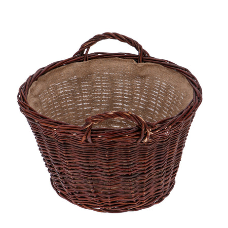Kaminholzkorb Feuerholzkorb, Holzkorb Weide/jute, rund Ø ca.50cm