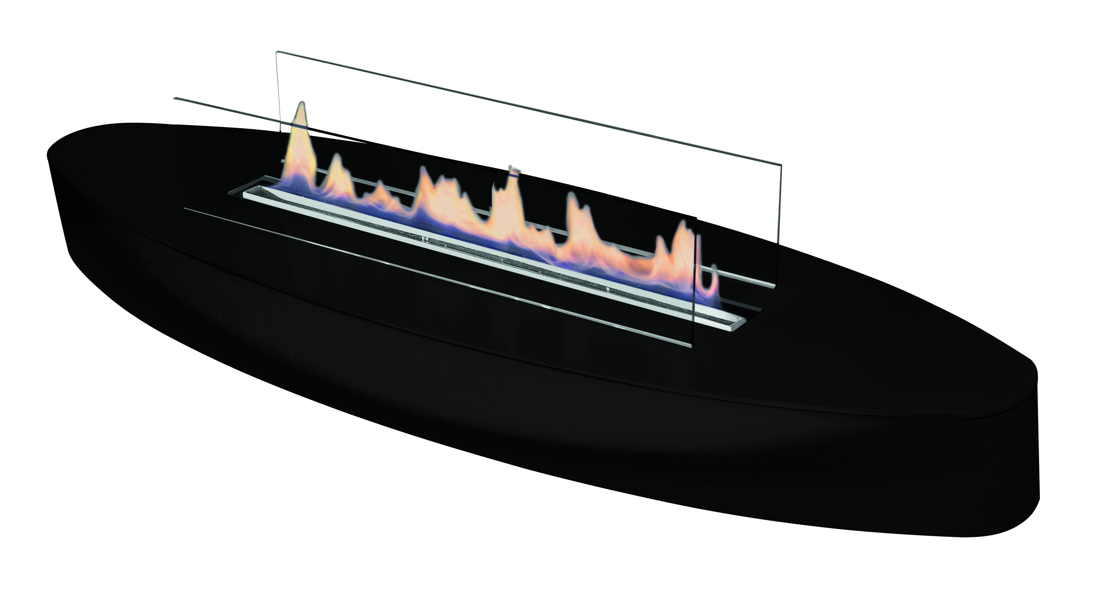 ebios-fire Tischkamin Elipse Base - Mattschwarz