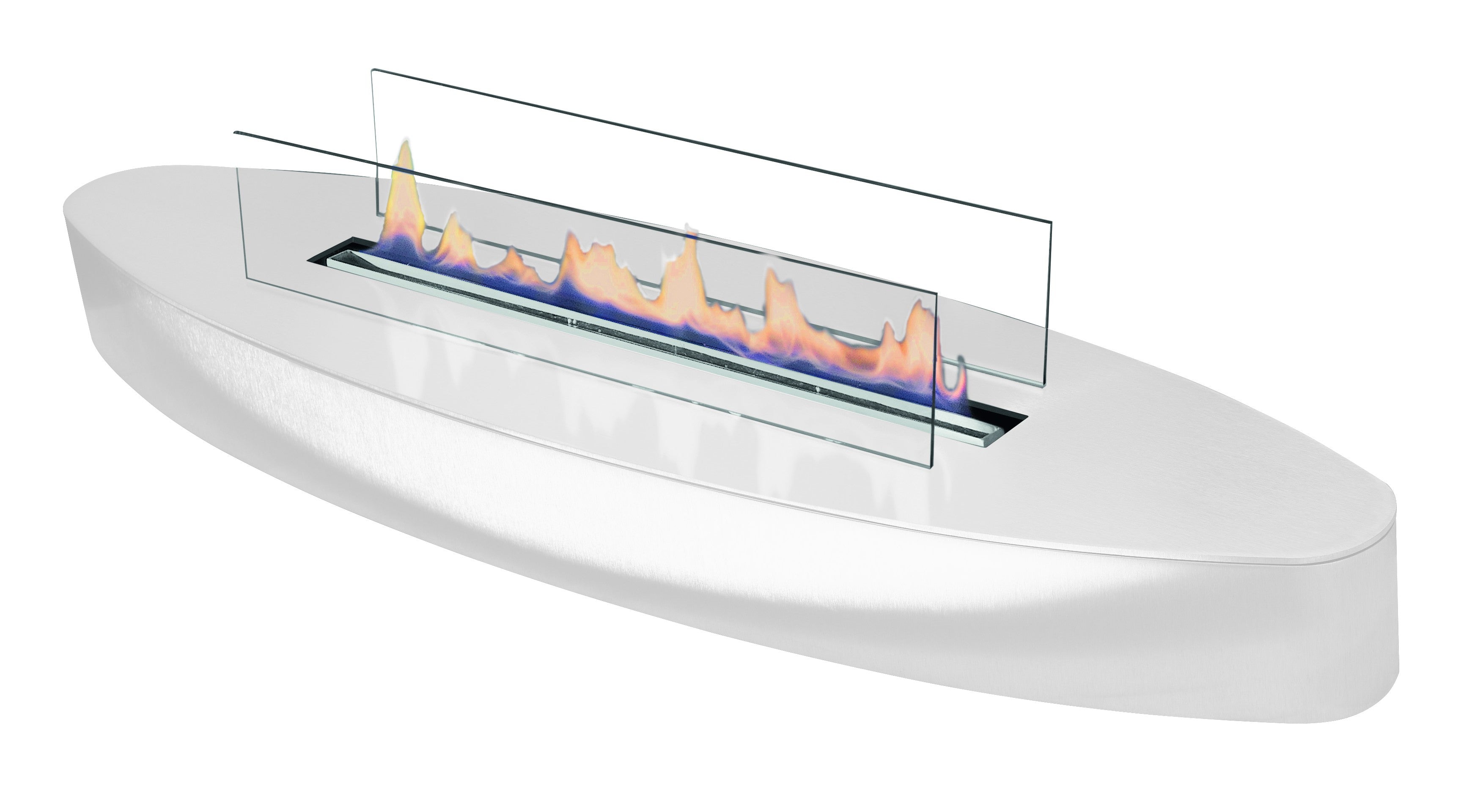 ebios-fire Tischkamin Elipse Base - Mattweiß