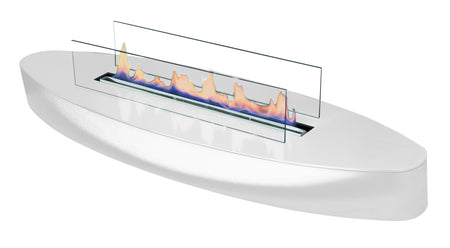 ebios-fire Tischkamin Elipse Base - Mattweiß