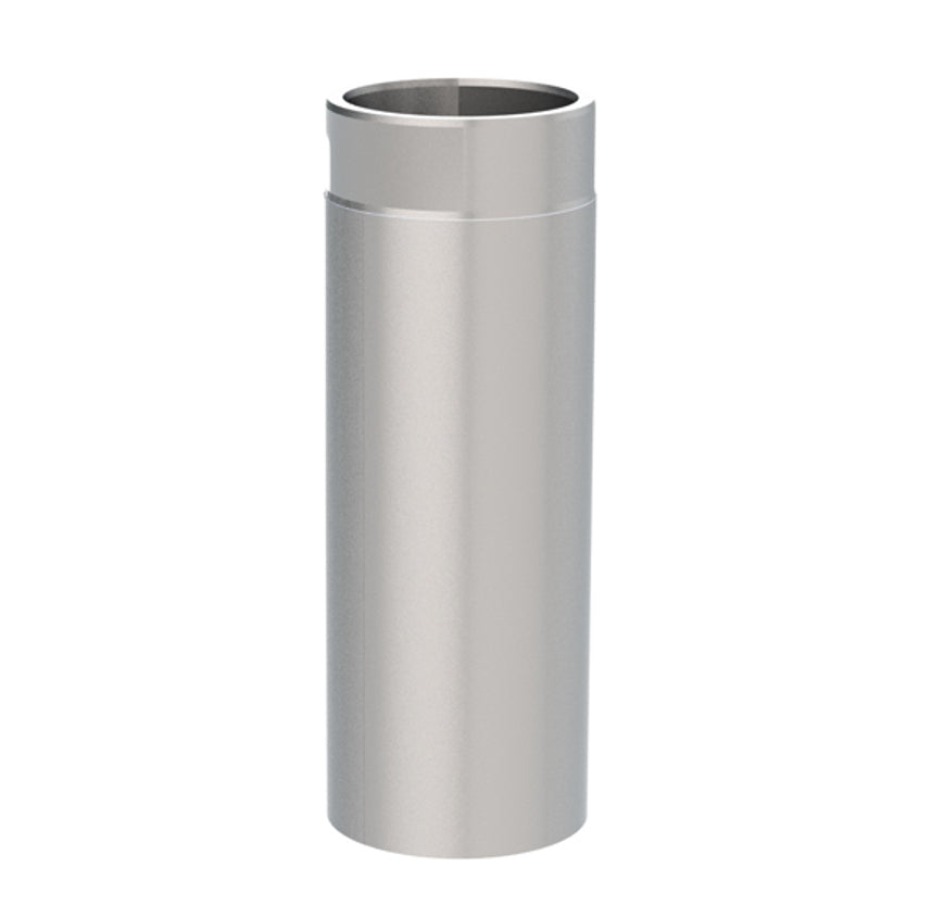 Jeremias Ofenrohr Längenelement 500 mm | Edelstahl gebürstet 