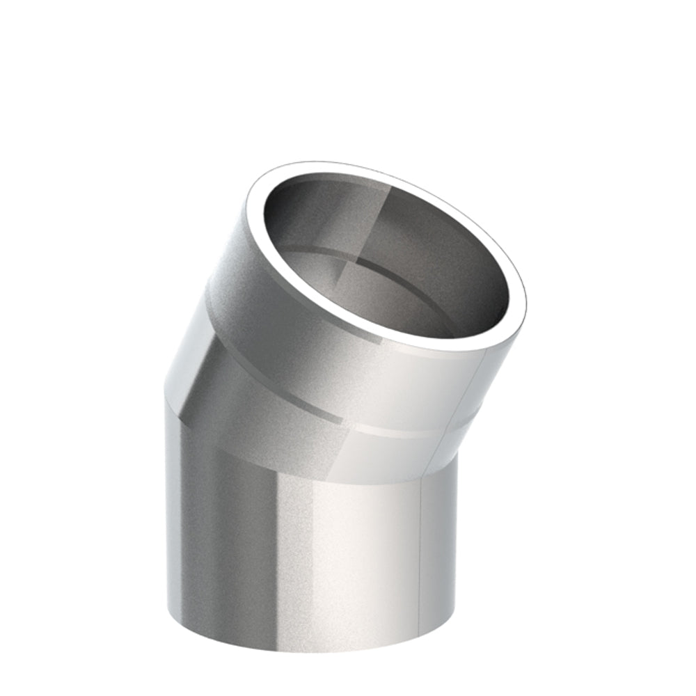 Jeremias Ofenrohr Winkel 30° ohne Tür | Edelstahl gebürstet