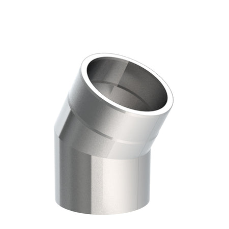 Jeremias Ofenrohr Winkel 30° ohne Tür | Edelstahl gebürstet