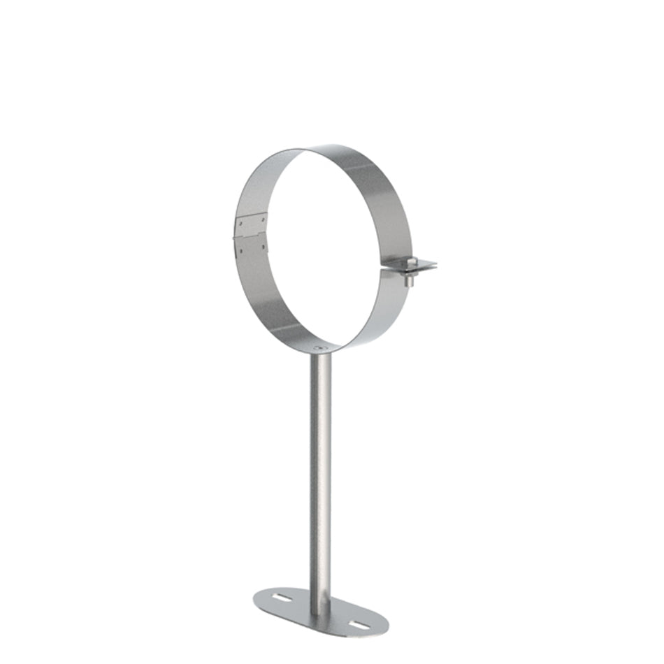 Jeremias Ofenrohr Wandhalter bis 250 mm | Edelstahl gebürstet