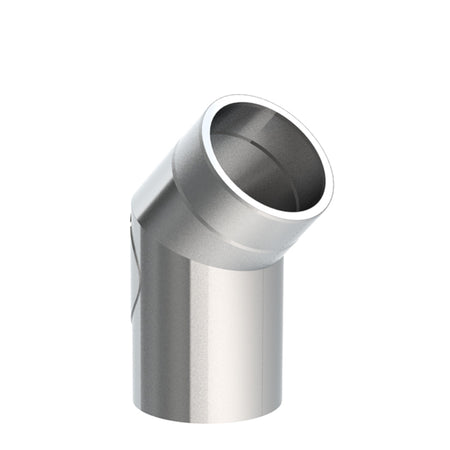 Jeremias Ofenrohr Winkel 45° mit Tür | Edelstahl gebürstet