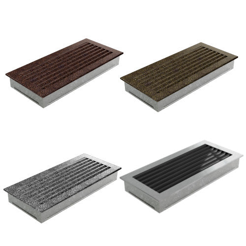 Kamin Lüftungsgitter Luftgitter Lamellengitter 17x37 cm