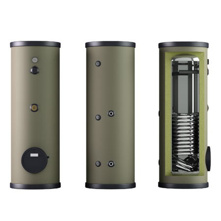 ThermoFlux Warmwasserspeicher TES-1WT 120 | Edelstahl | 1 WT  ➔ www.klimaworld.com