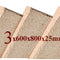 3x Vermiculite Brandschutzplatten | 800x600x25mm | Schamotte-Ersatz