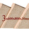 3x Vermiculite Brandschutzplatten | 800x600x30mm | Schamotte-Ersatz