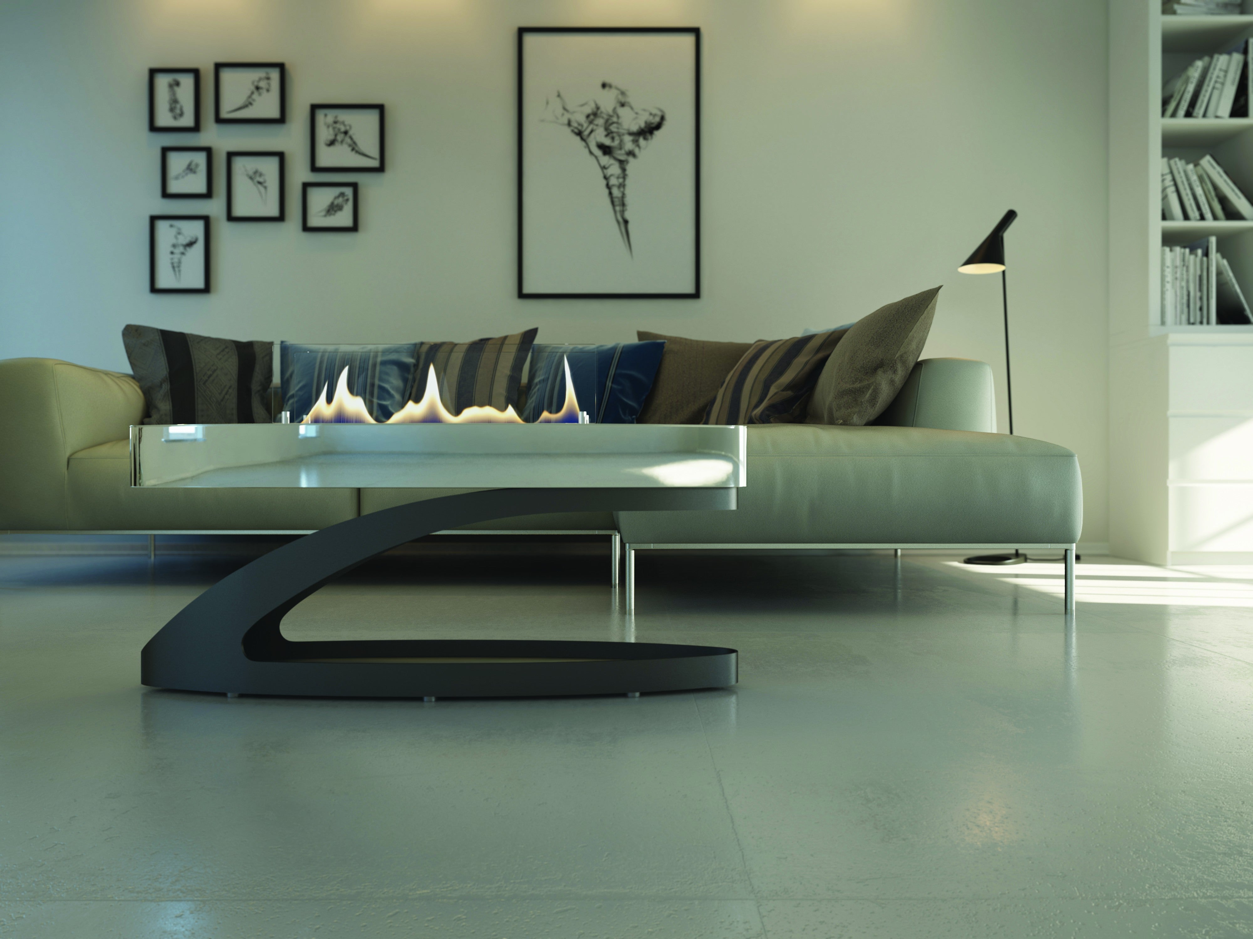 ebios-fire Standkamin Elipse Z - Milieu 2 Mattweiß