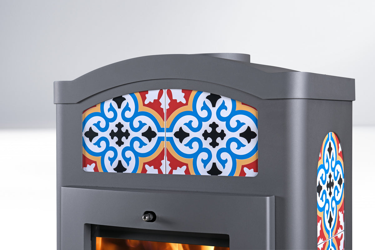 Thorma Kachelofen | Torino | Grau Oriental | 7 kW