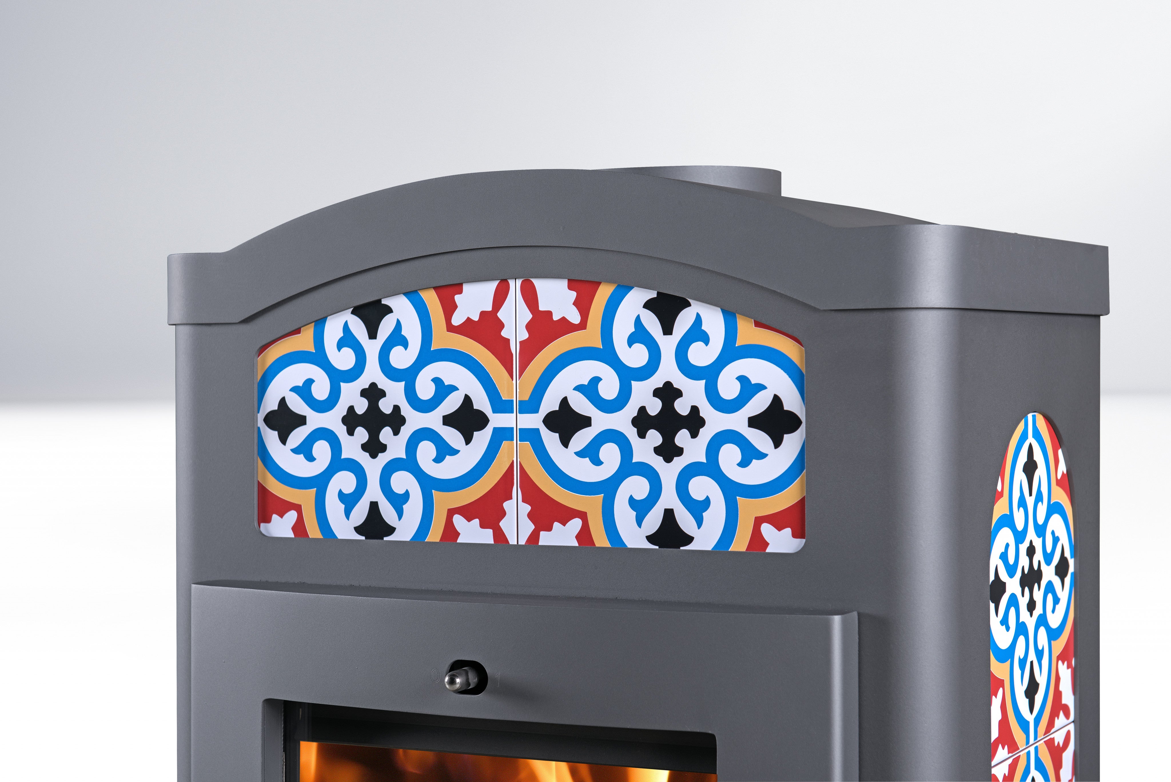 Thorma Kachelofen | Torino | Grau Oriental | 7 kW