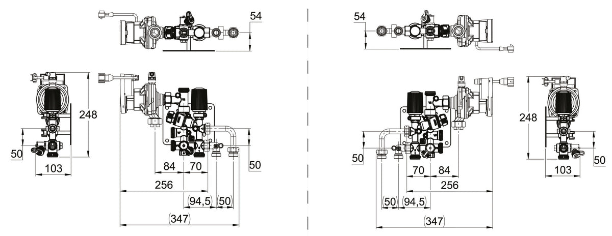LK Armatur LK 420 MinShunt 2.0 Maßzeichnung