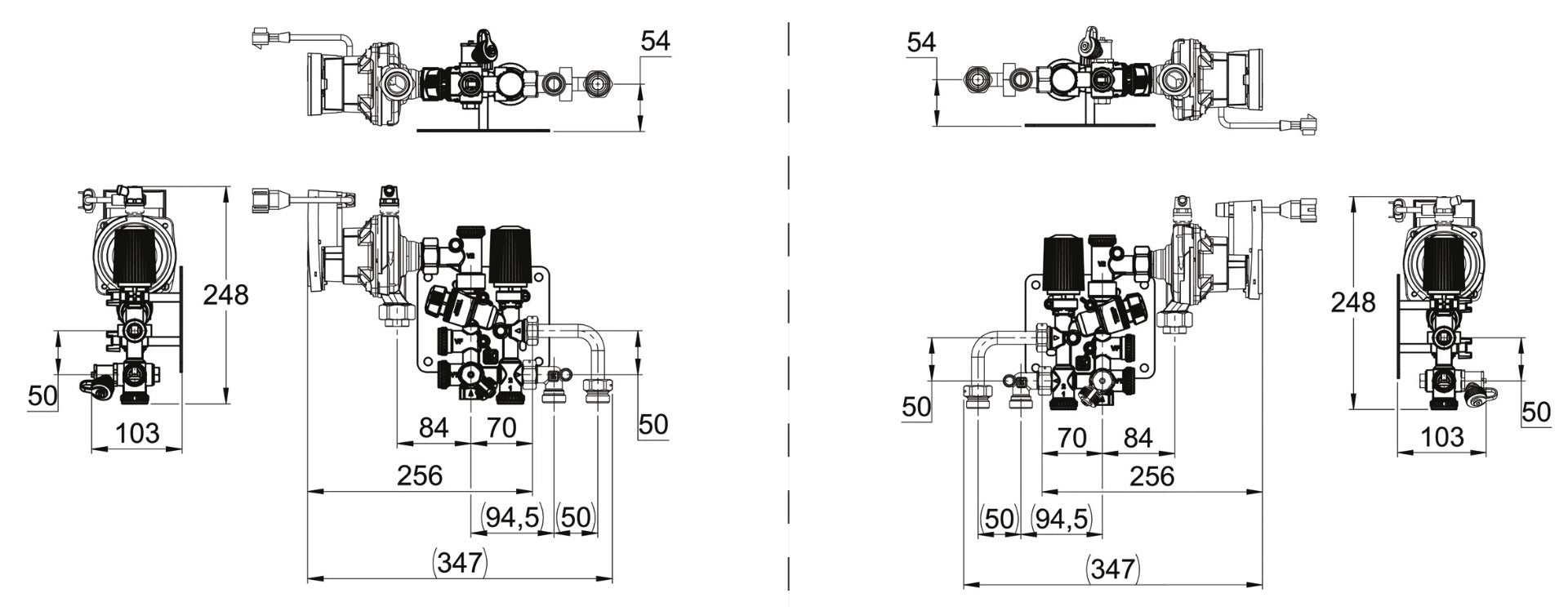 LK Armatur LK 420 MinShunt 2.0 Maßzeichnung