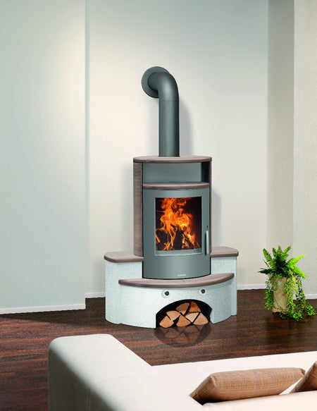 Justus Kaminofen Kaskade 2.0 Keramik Grappa Ambiente | klimaworld.com