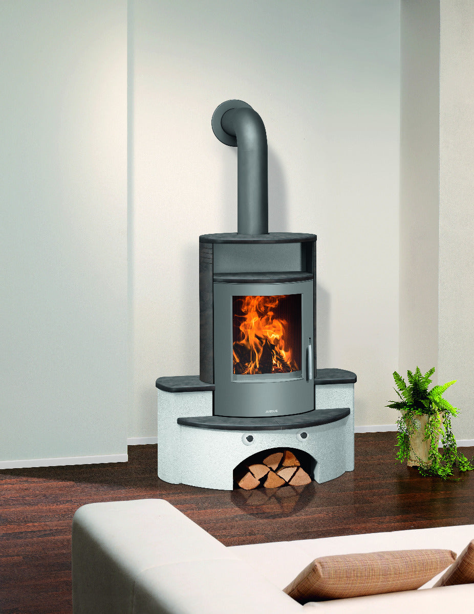 Justus Kaminofen Kaskade 2.0 Keramik Namib Ambiente | klimaworld.com