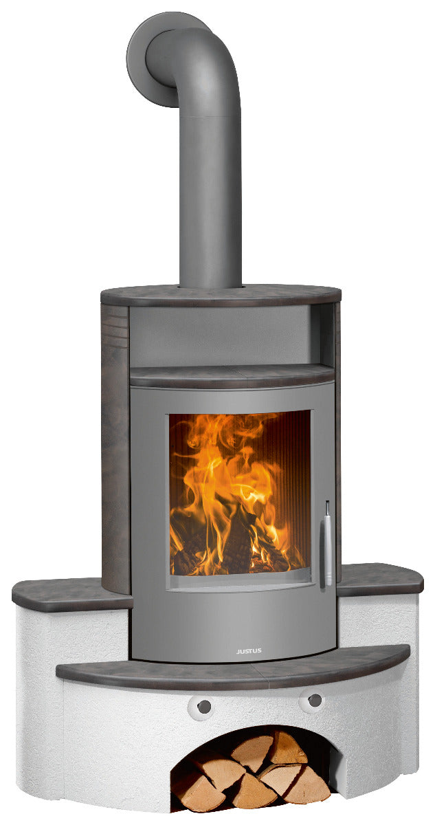 Justus Kaminofen Kaskade 2.0 Keramik Namib | klimaworld.com