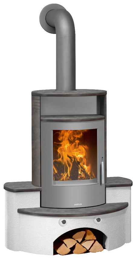 Justus Kaminofen Kaskade 2.0 Keramik Namib | klimaworld.com