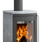 Justus | Kaminofen | Reno R | 6 kW | Stahl Gussgrau, Speckstein