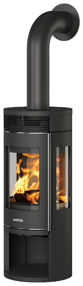 Justus Kaminofen Mino Trios 2.0 Stahl Schwarz | klimaworld.com