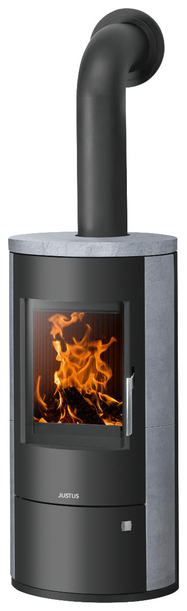 Justus Kaminofen Austin 5 Stahl Schwarz, Speckstein | klimaworld.com