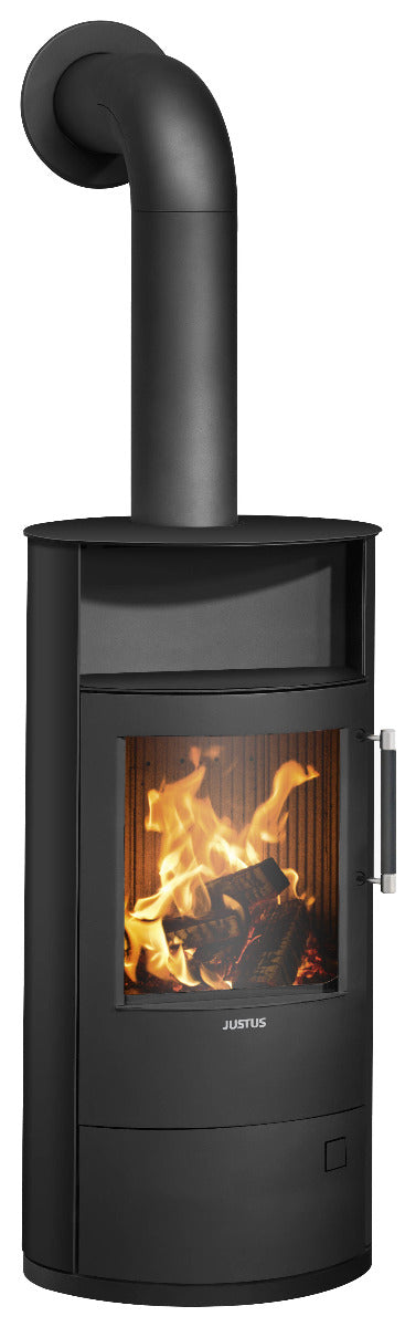 Justus Kaminofen Island 5 2.0 Stahl Schwarz | klimaworld.com