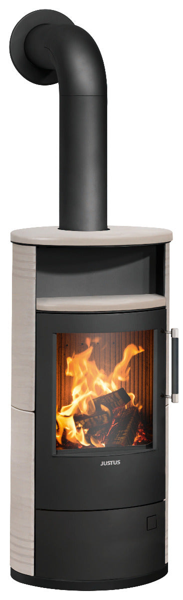 Justus | Kaminofen | Island 5 2.0 Keramik Freddo, Stahl Schwarz | klimaworld.com