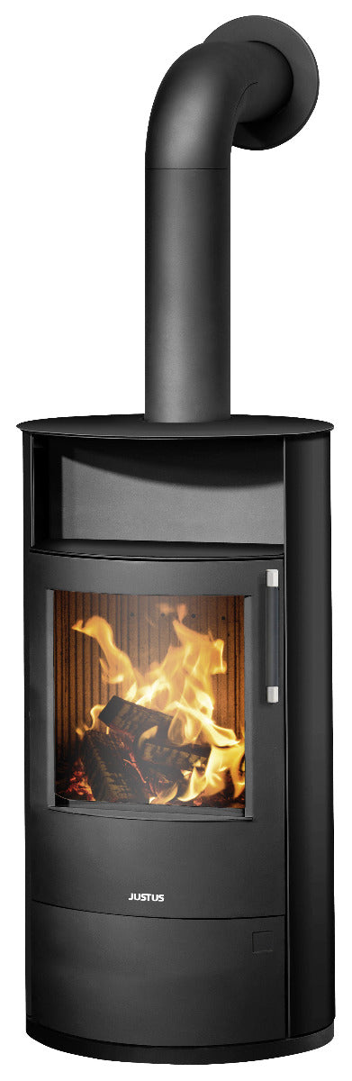 Justus Kaminofen Island 7 2.0 Stahl Schwarz | Klimaworld.com