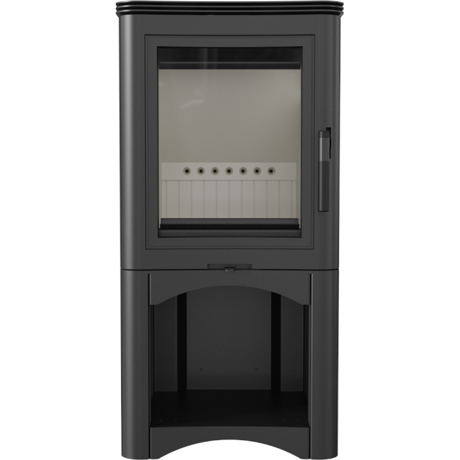 Kratki Kaminöfen Koza K5 S/W | mit Holzablagefach | 7 kW | KOZA/K5/S/W