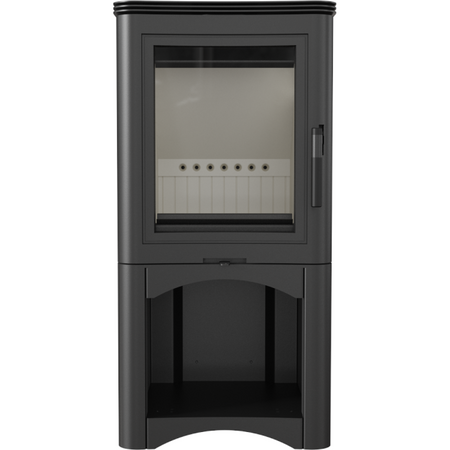 Kratki Kaminöfen Koza K5 S/W | mit Holzablagefach | 7 kW | KOZA/K5/S/W