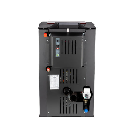 ThermoFlux Pelletofen INTERIO 14 mit 14 kW, rückseitig | Klimaworld.com