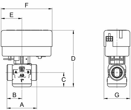 LK Armatur LK 525 Außengewinde Maßzeichnung