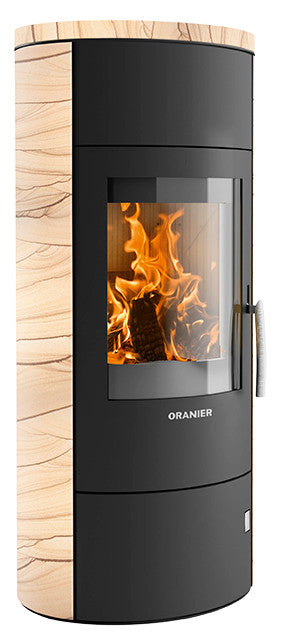 Oranier Kaminofen Polar W+ 2.0 Stahl Schwarz, Sandstein | klimaworld.com
