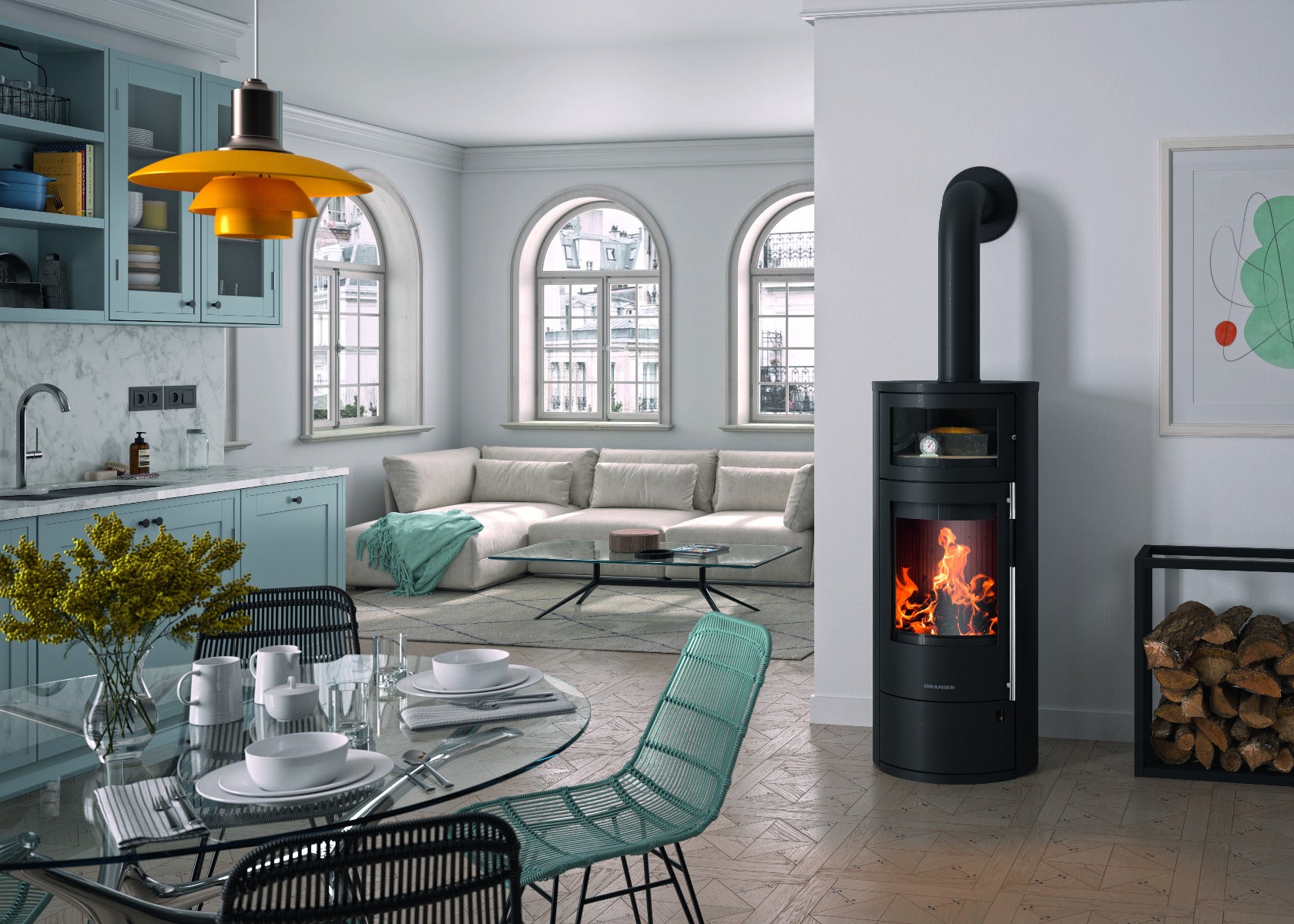 Oranier Kaminofen Polar Neo Bakery Ambiente | klimaworld.com